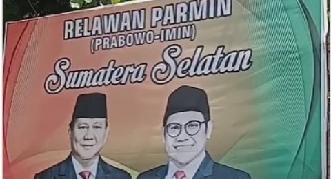 Viral Baliho Relawan Parmin Prabowo dan Cak Imin, Netizen: Tipu Rakyat yang Nggak Suka Gibran