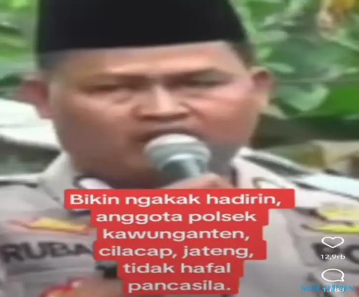 Viral Bhabinkamtibmas Polsek Kawunganten Cilacap Tak Hafal Pancasila