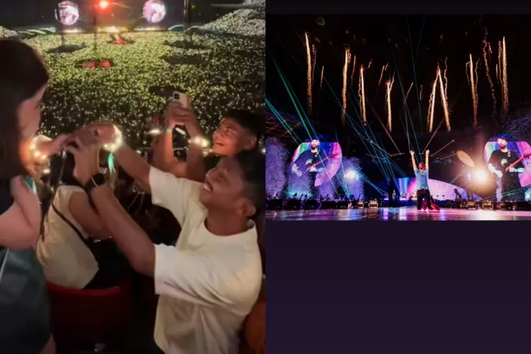 Viral Bikin Baper Momen Pria Melamar Pacarnya di Konser Coldplay, Lagu The Scientist Menjadi Saksi Romantis