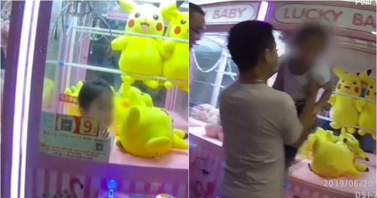 Viral Bocah Terjebak di Mesin Capit Boneka Nyeleneh dan Bikin Heran