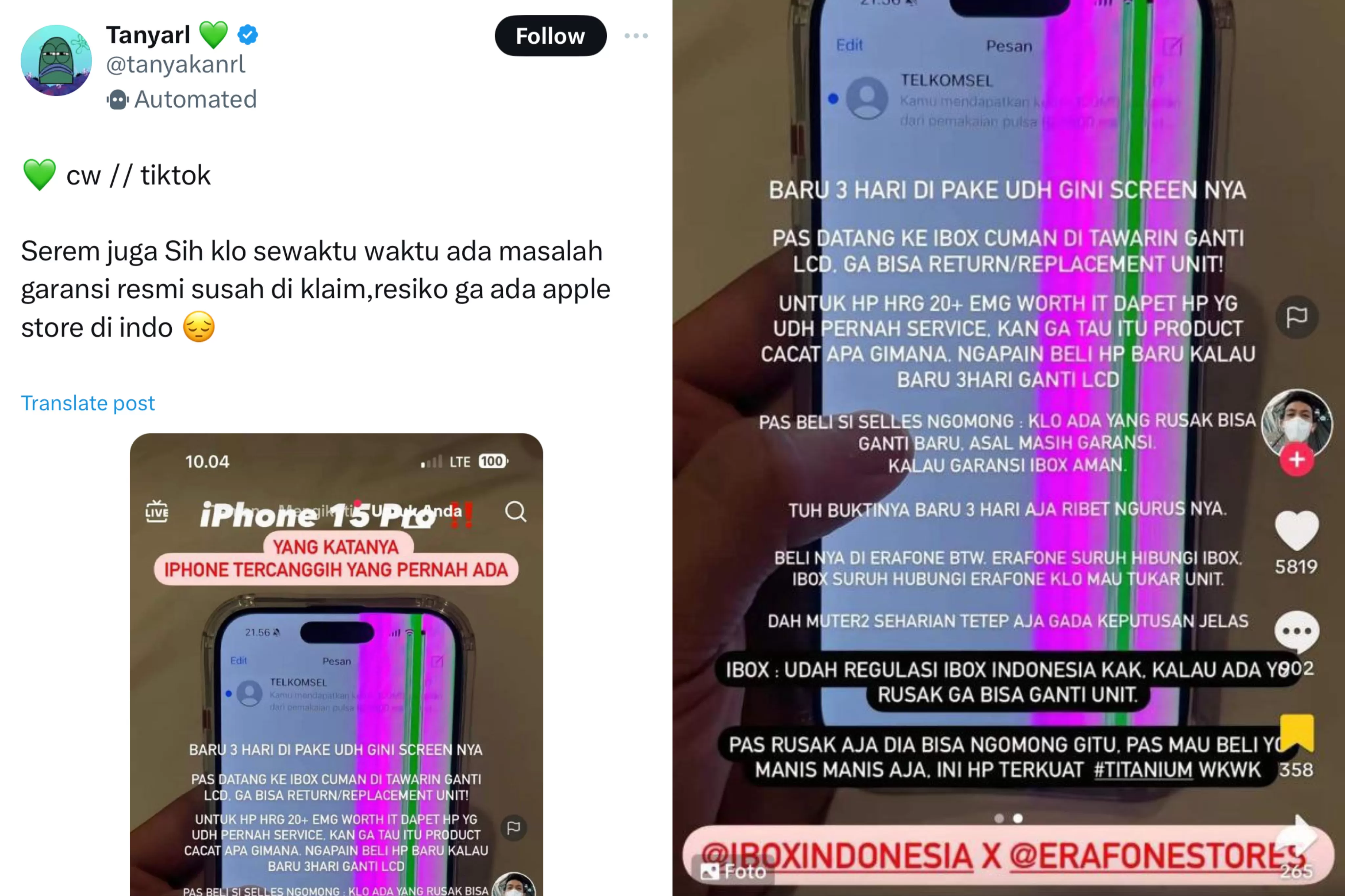 Viral Curhatan Pengguna iPhone 15 Pro yang Rusak Padahal Baru Beli 3 Hari