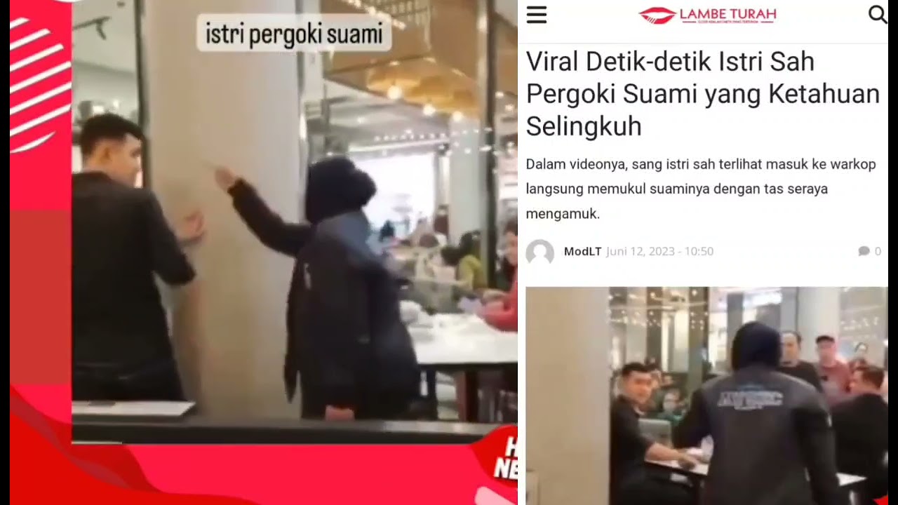 Viral Detik Detik Istri Sah Pergoki Suami Yang Ketahuan Selingkuh