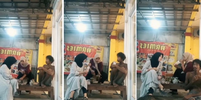 Viral Dua Gadis Ajak Nongkrong Pria ODGJ Sambil Ngopi dan Makan Tanpa Rasa Jijik