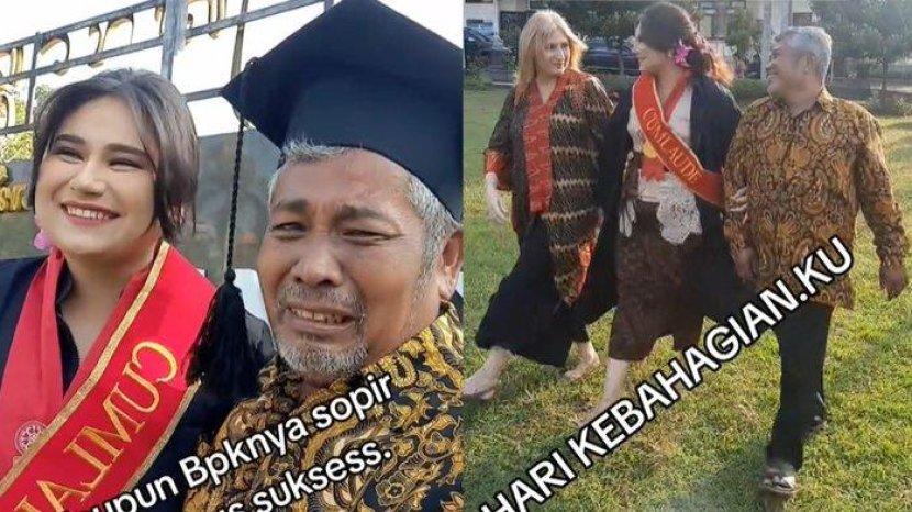 Viral Haru Sopir Truk Menangis Usai Anak Lulus Sarjana Hukum, Netizen Masya Allah Bangga Sekali