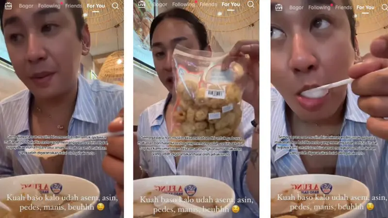 Viral Influencer Jovi Adhiguna Makan Kerupuk Babi di Resto Baso Halal