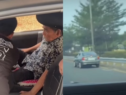 Viral Kakek Nyetir Mobil Di Tol Serempet Pembatas Jalan Berkali Kali, Ditolongin Pengendara Lain