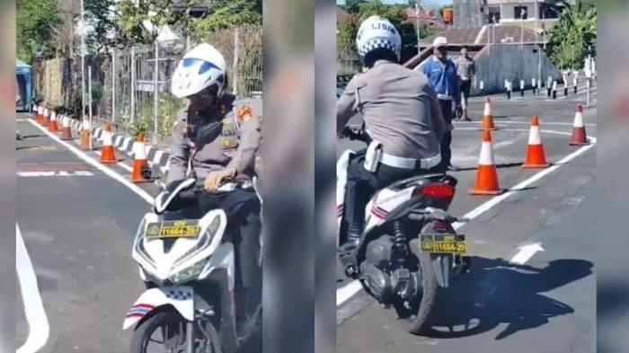 Viral Kasatlantas Makassar Coba Jalur Baru Ujian SIM C Keluar Garis, Dianggap Gagal oleh Netizen