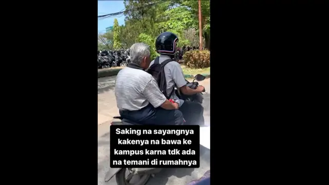 Viral Mahasiswa Ajak Kakeknya ke Kampus, Alasannya Bikin Tersentuh