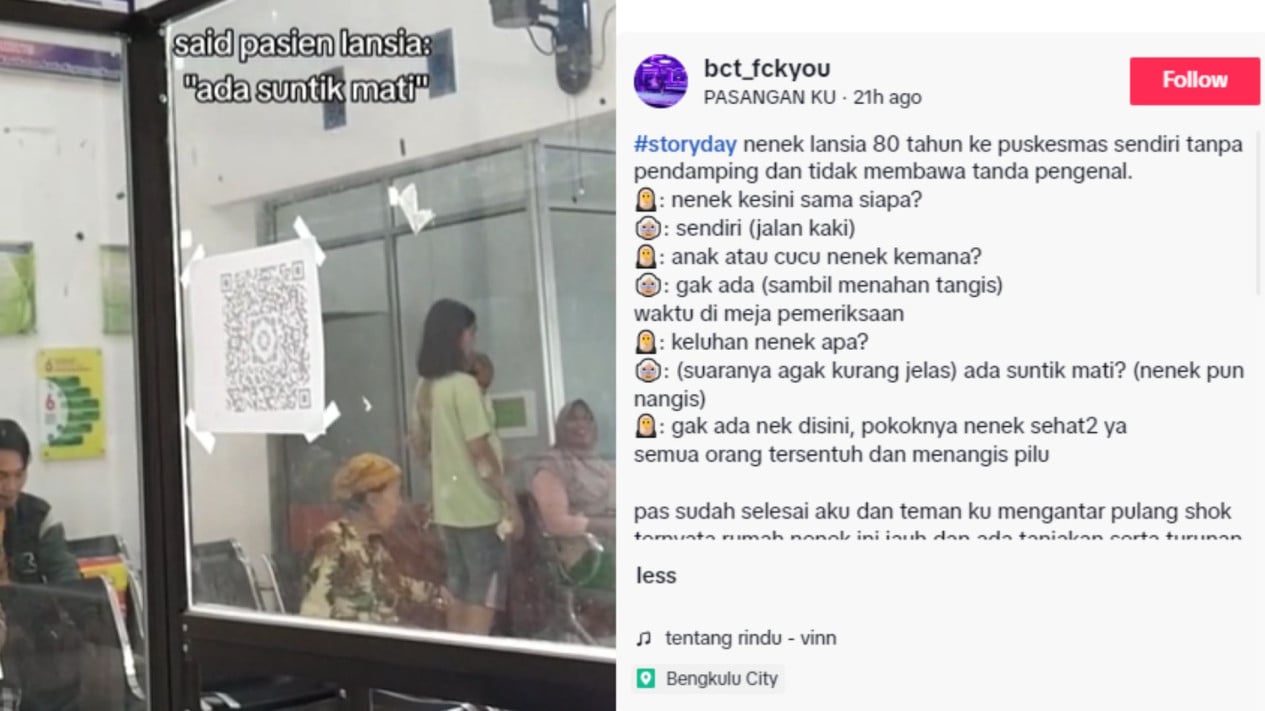 Viral Nenek 80 Tahun Datangi Puskesmas, Ditanya Keluhan Apa Sambil Menangis Jawab Ada Suntik Mati