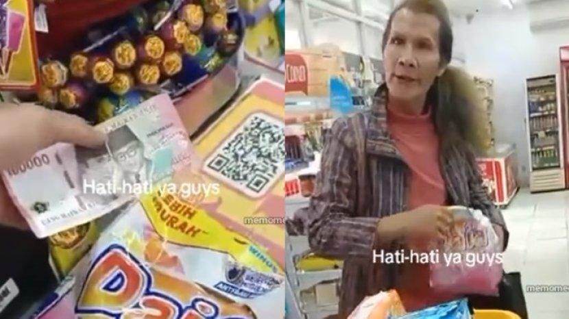 Viral Orang Ngamuk di Minimarket Diduga Gagara Tak Terima Disebut Bayar dengan Uang Mainan