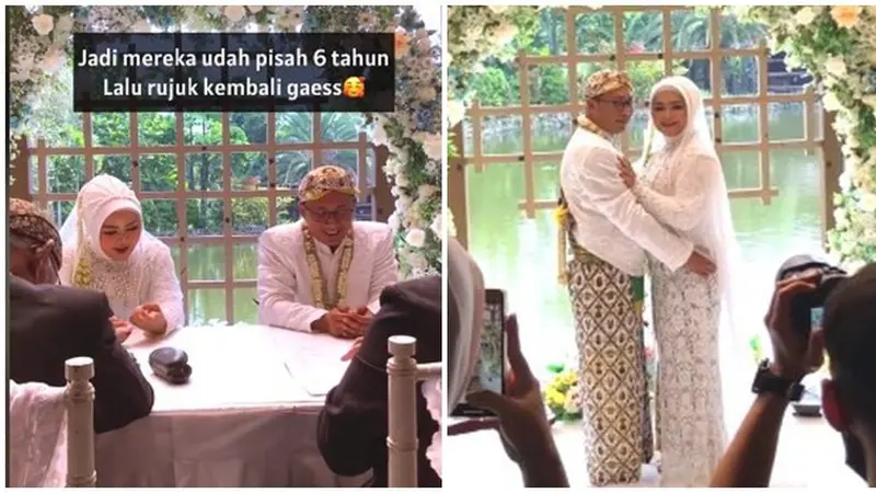 Viral Pasangan Ini Menikah Lagi Usai 6 Tahun Cerai Sang Anak Turut Mendampingi