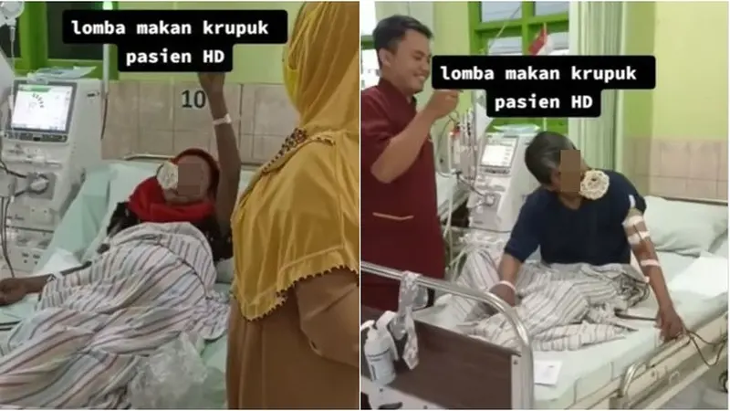 Viral Pasien RS Lomba Makan Kerupuk Sambil Berbaring Tuai Pro Kontra Netizen