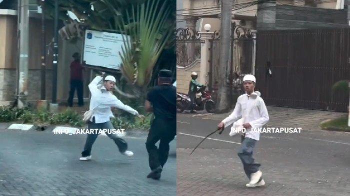 Viral Pelajar di Jakbar Ancam Sekuriti Pakai Celurit, Diduga Hendak Tawuran