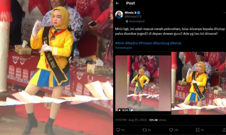 Viral Penampilan Mayoret Memakai Jilbab Kuning Mengundang Kritik