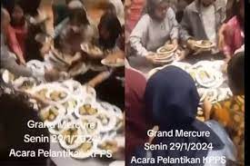 Viral Peserta KPPS Ricuh Berebut Makanan Seperti Orang Kelaparan saat Pelantikan