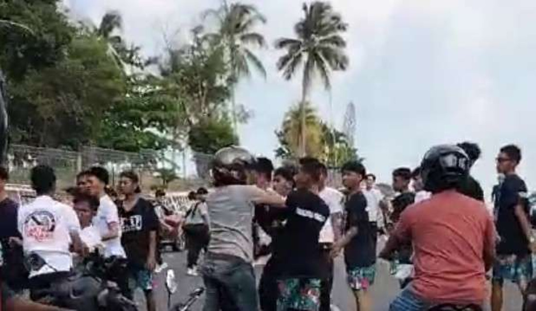 Viral Peserta Lomba Gerak Jalan di Tanjungpinang Baku Hantam