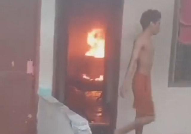 Viral Pria Bakar Rumah gegara Kecanduan Narkoba di Medan