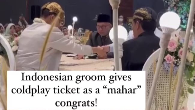 Viral Pria Ini Nikahi Pasangannya dengan Mahar Tiket Coldplay