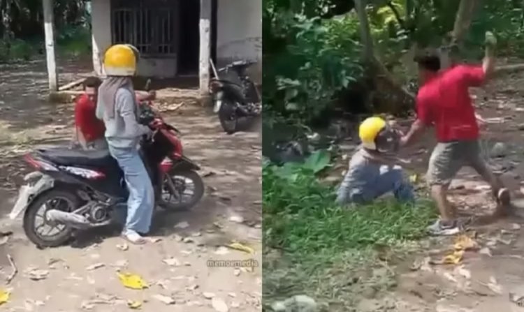 Viral Pria di Sumut Ngamuk Ancam Penagih Utang Wanita dengan Sajam