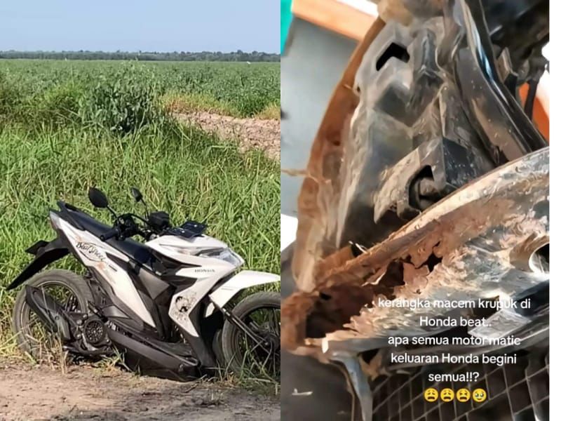 Viral Rangka Motor Matik Honda Patah Berikut Penjelasan AHM dan Ahli