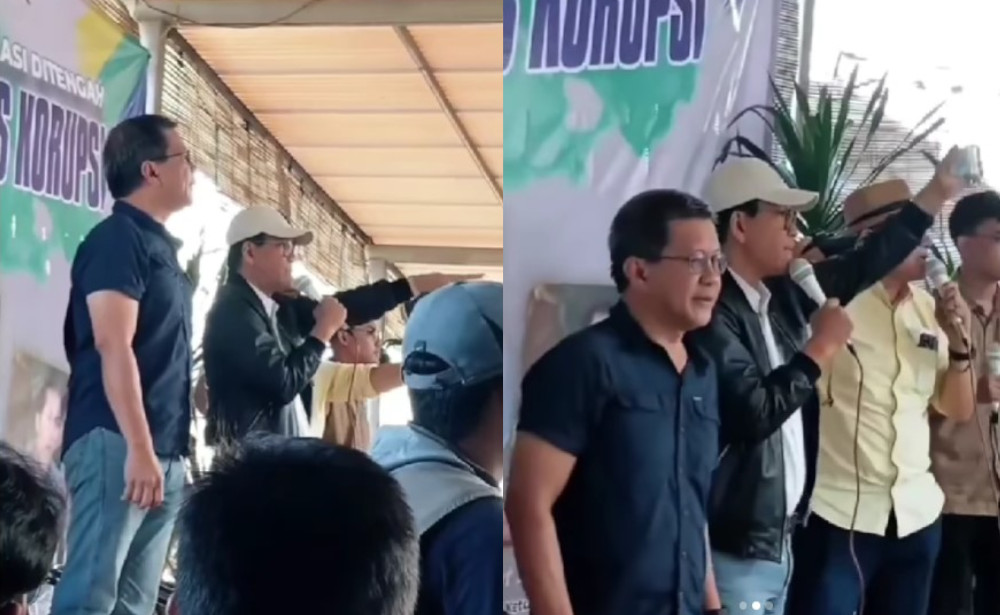 Viral Rocky Gerung dan Refly Harun Dilempar Botol Mineral Oleh Massa di Sleman