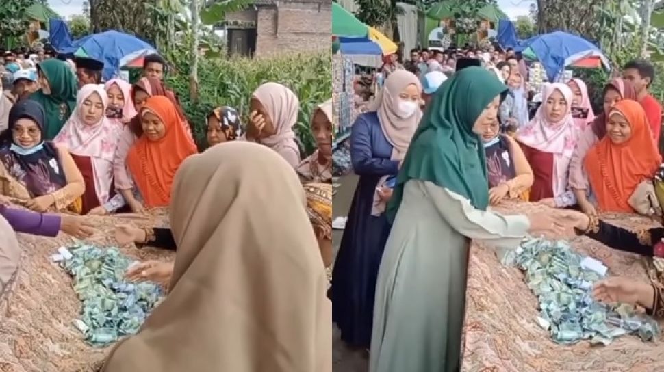 Viral Sangon Manten di Demak, Tamu Langsung Sumbang Uang Tanpa Amplop