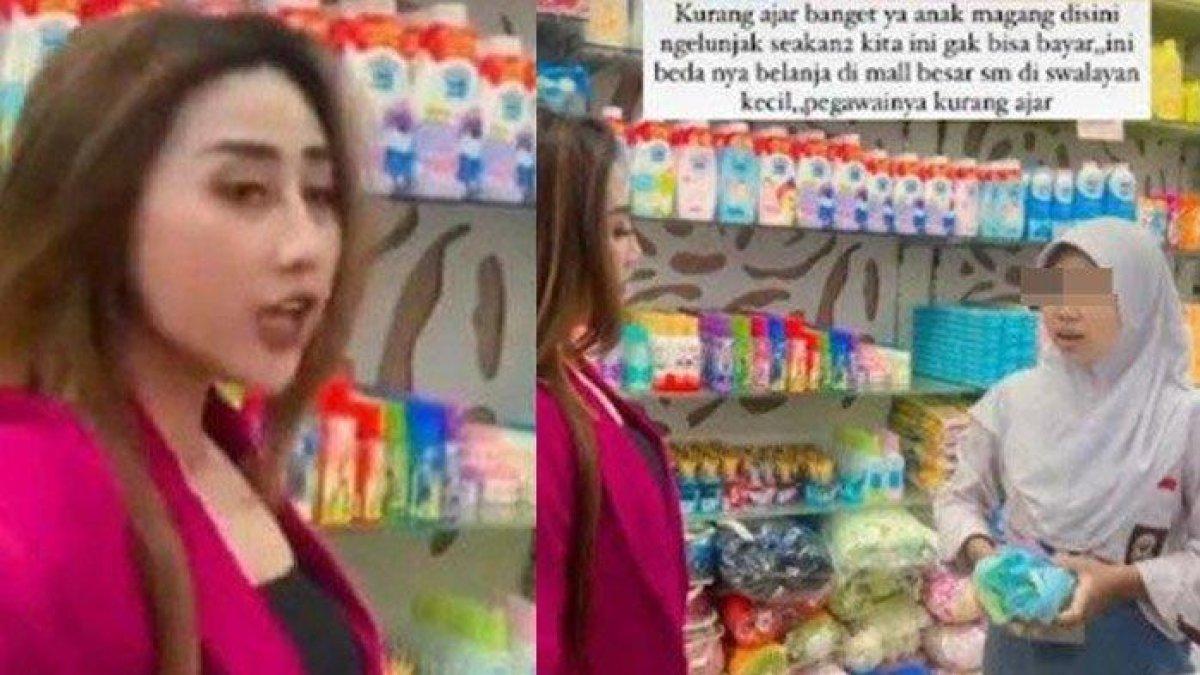 Viral Seleb Tiktok Istri Polisi Marahi Siswi Magang Di Swalayan, Korban Kini Alami Trauma