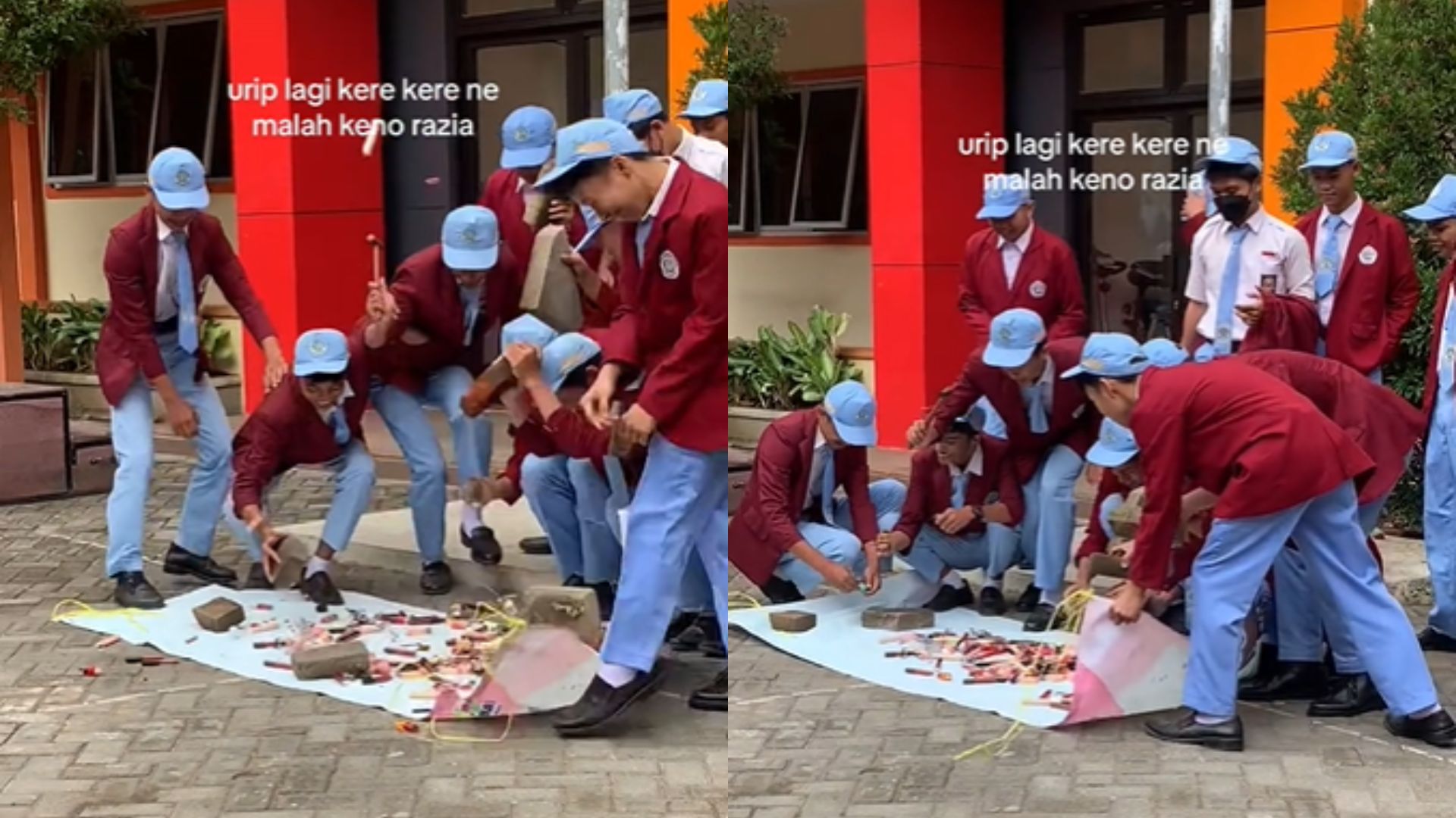 Viral Siswa di Magelang Ramai ramai Hancurkan Lipstik Hasil Razia