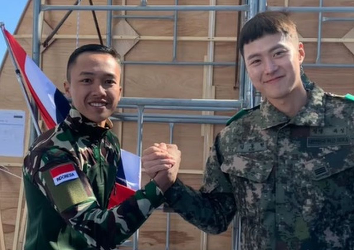 Viral TNI Foto Bareng Aktor Korea Gong Myung Ngaku Gak Kenal