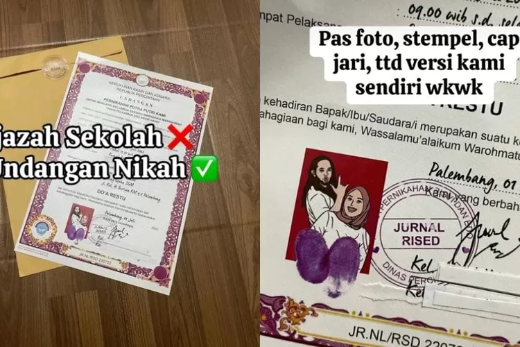 Viral Undangan Pernikahan Mirip Ijazah Sekolah, Warganet Auto Terinspirasi