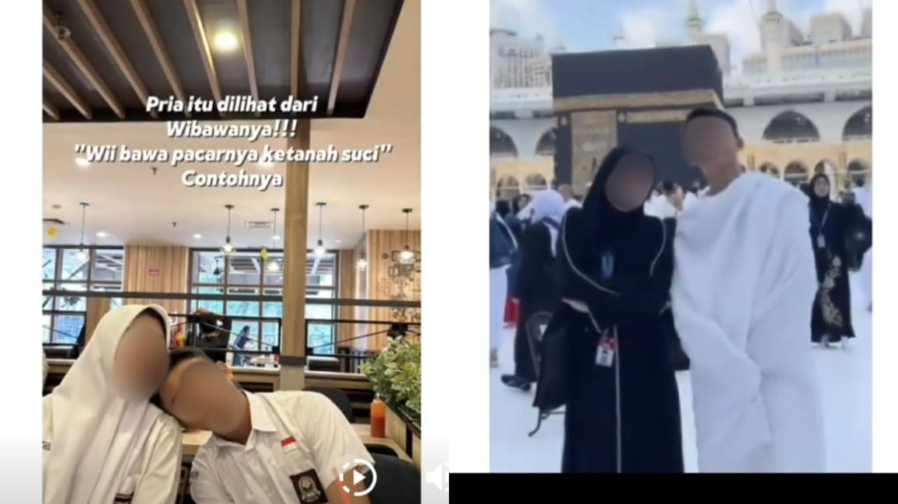 Viral Video 2 Remaja Masih SMA Ngaku Pacaran tapi Pamer Bisa ke Tanah Suci Bersama 