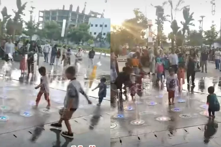 Viral Video Anak anak Main Air Mancur di Summarecon Mall Bandung