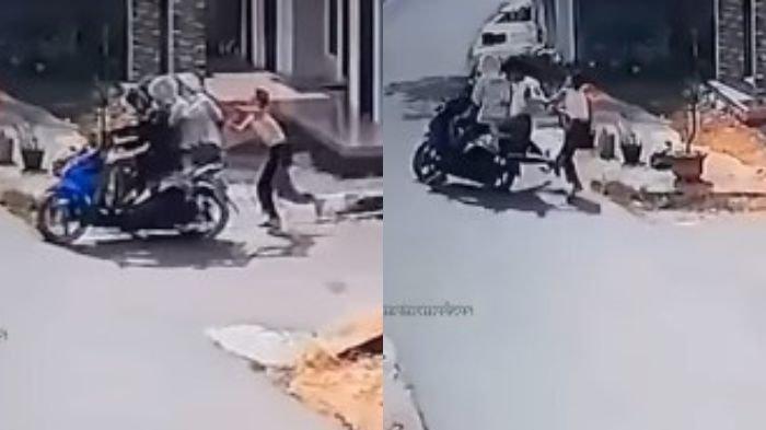 Viral Video Bocah SD di Lampung Lawan Penjambret Ponselnya Hingga Jatuh dari Motor