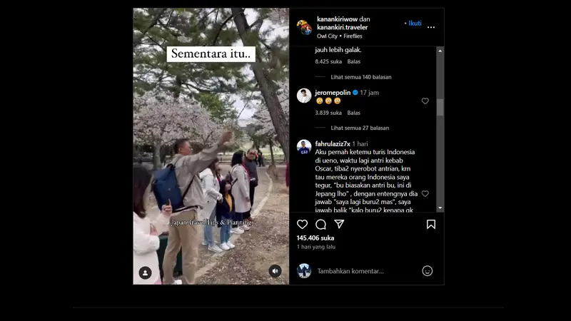 Viral Video Diduga Turis Indonesia Rusak Bunga Sakura di Jepang, Pahami Etikanya Biar Tidak Memalukan di Negeri Orang