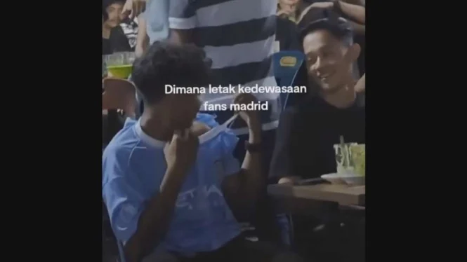 Viral Video Jersey Fan Man City Dirobek saat Nobar Lawan Real Madrid, Begini Klarifikasi Korban