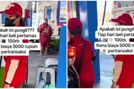 Viral Video Konsumen Beli BBM Pertamax Kena Biaya Admin Rp 5.000 di SPBU Pertamina