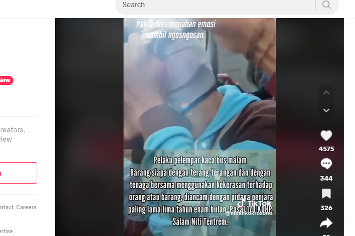 Viral Video Pelaku Pelempar Kaca Bus Ditangkap Kru Bus