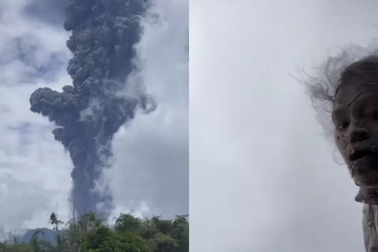 Viral Video Pendaki Wanita Terjebak di Erupsi Gunung Marapi Sumatera Barat