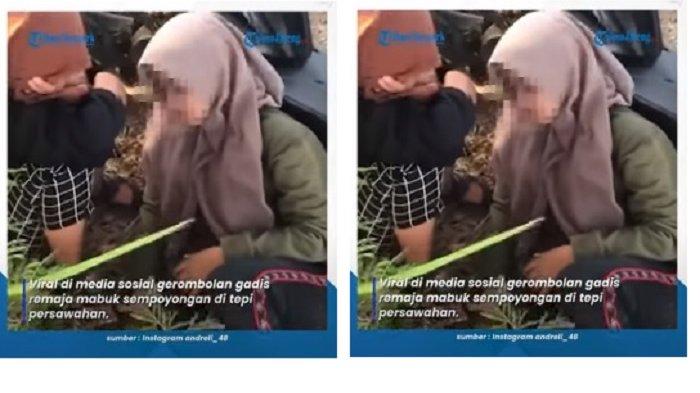 Viral Video Remaja Perempuan Mabuk Minuman Keras di Persawahan Nganjuk