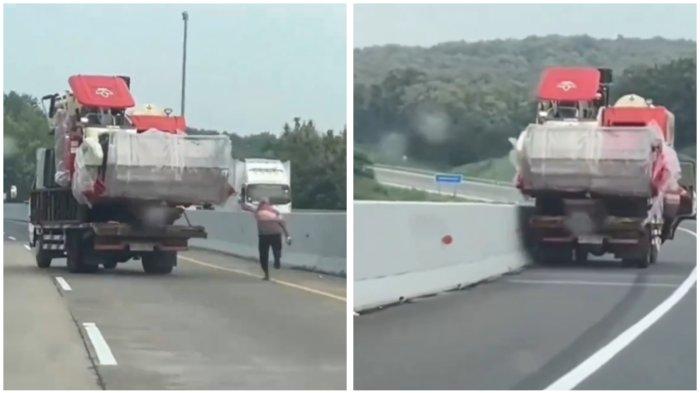 Viral Video Truk Meluncur Tanpa Sopir di Tol Kalikangkung, Ini Penyebabnya