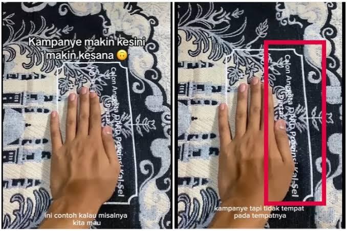 Viral Video Tulisan di Sajadah Kampanye, Apakah Ini Pantas