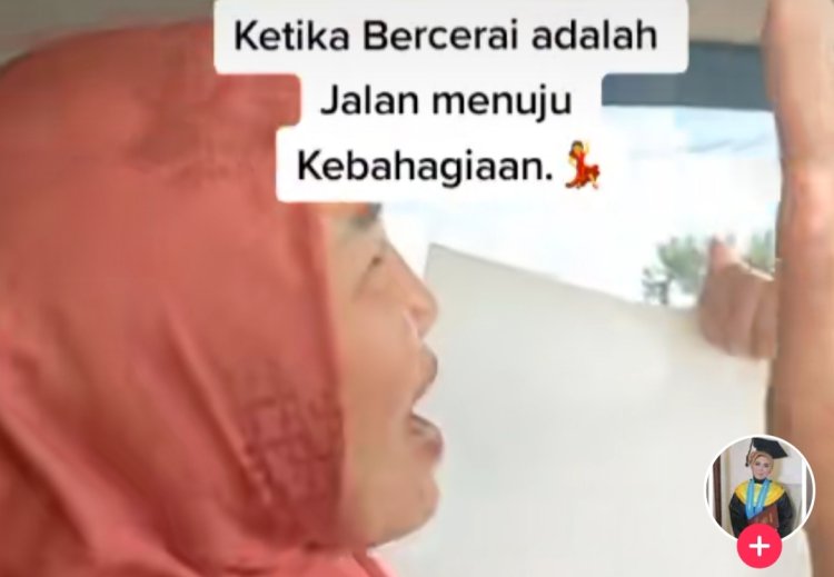 Viral Wanita Ini Cerai Malah Tertawa Bahagia Usai Keluar dari Pengadilan Agama