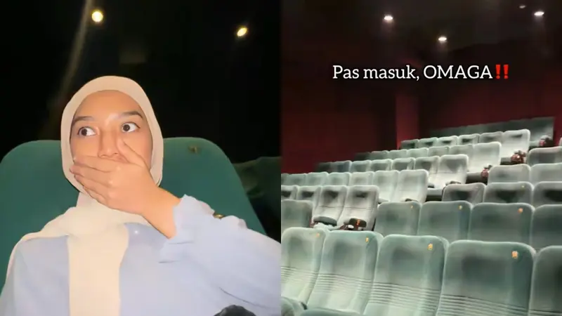 Viral Wanita Nonton Film Horor Bioskop Sendirian, Adegan Pocong Malah Drakoran