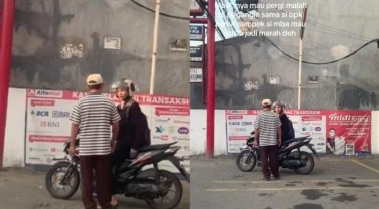 Viral Wanita Pengendara Motor Ditahan Tukang Parkir di Minimarket Hingga Hampir Terjatuh