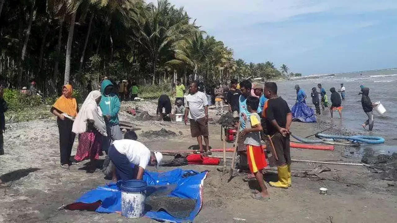 Viral Warga Gorontalo Berburu Butiran Emas Murni di Bibir Pantai