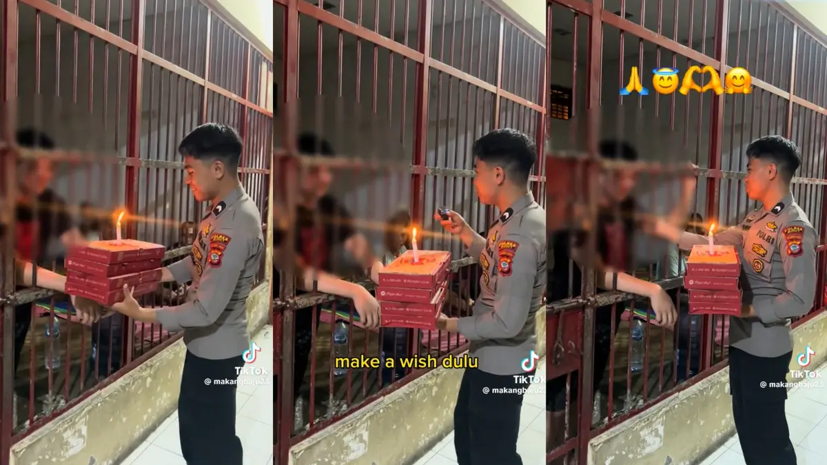 Viral di TikTok Polisi di Minahasa Beri Kejutan Ulang Tahun untuk Tahanan Awalnya Kena Prank hingga Bikin Napi Nangis