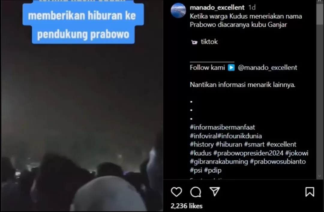 Warga Kudus Teriak Nama Prabowo Saat Ditanya Soal Presiden di Konser Relawan Ganjar